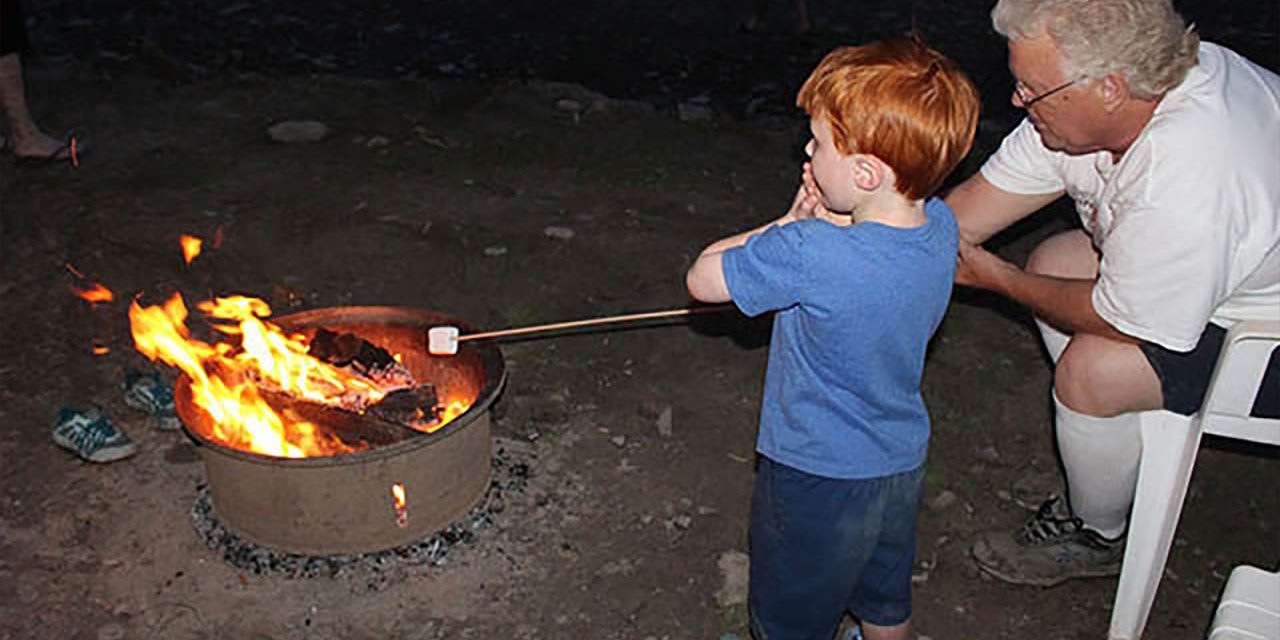 Campfire cooking at Sugar Creek Glen Campground in the Finger Lakes NY