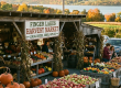 Roadside farm market during harvest season in the Finger Lakes Region of New York